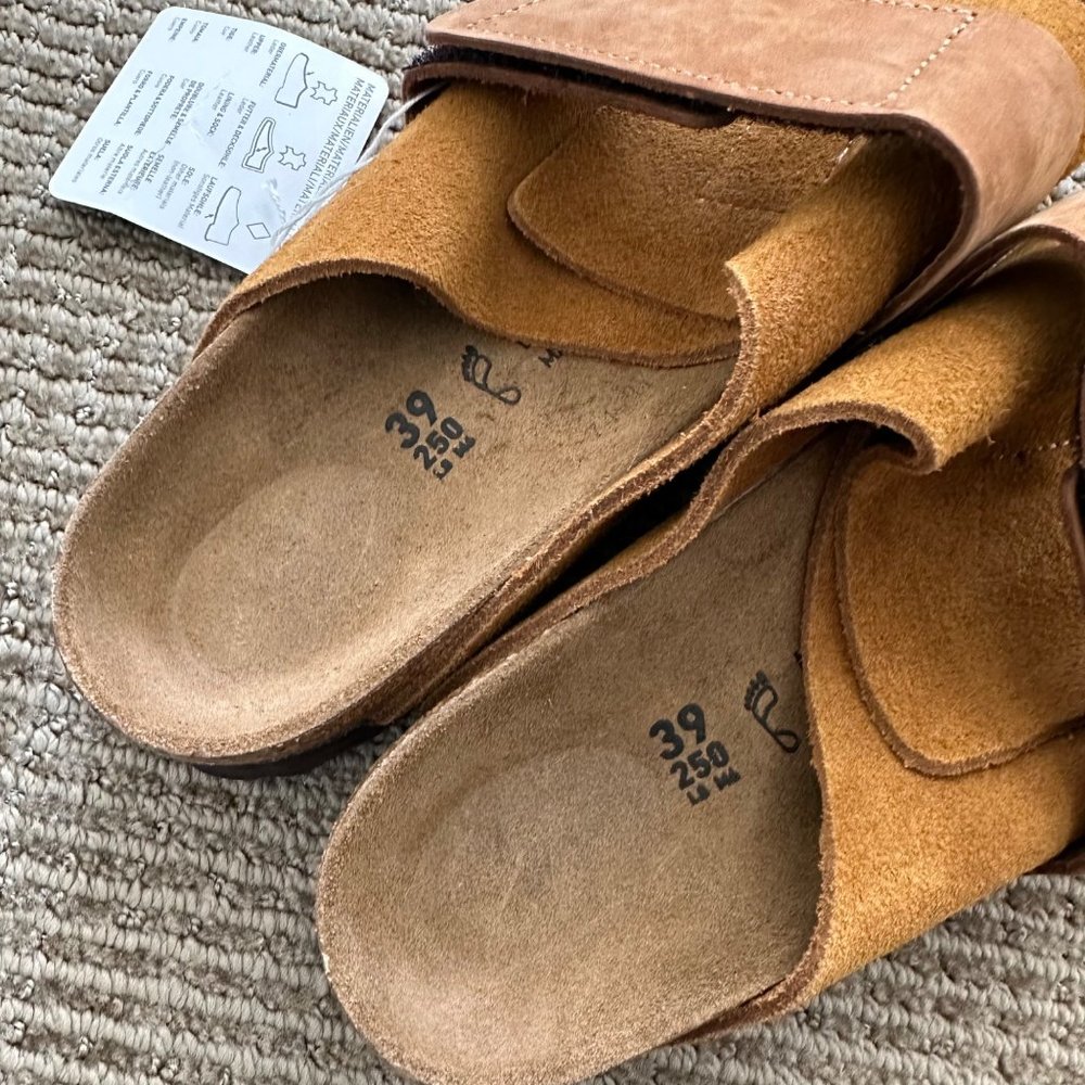 Birkenstock Kyoto Nubuck/Suede Leather in Mink - Picture 10 of 13